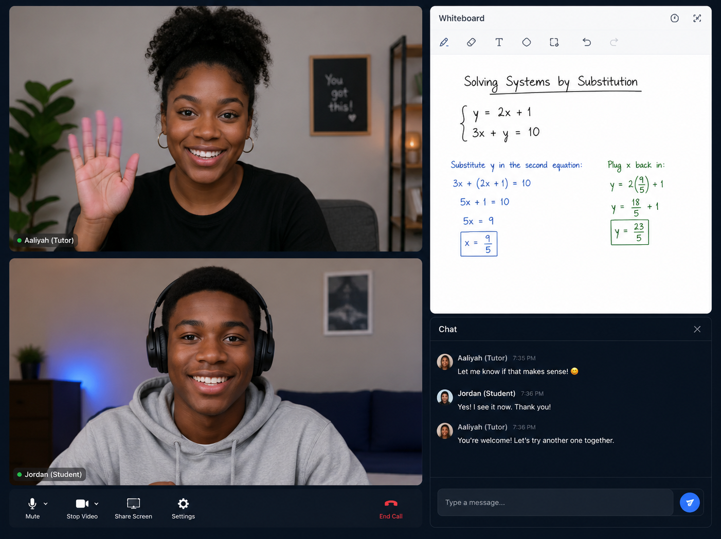 Students learning online